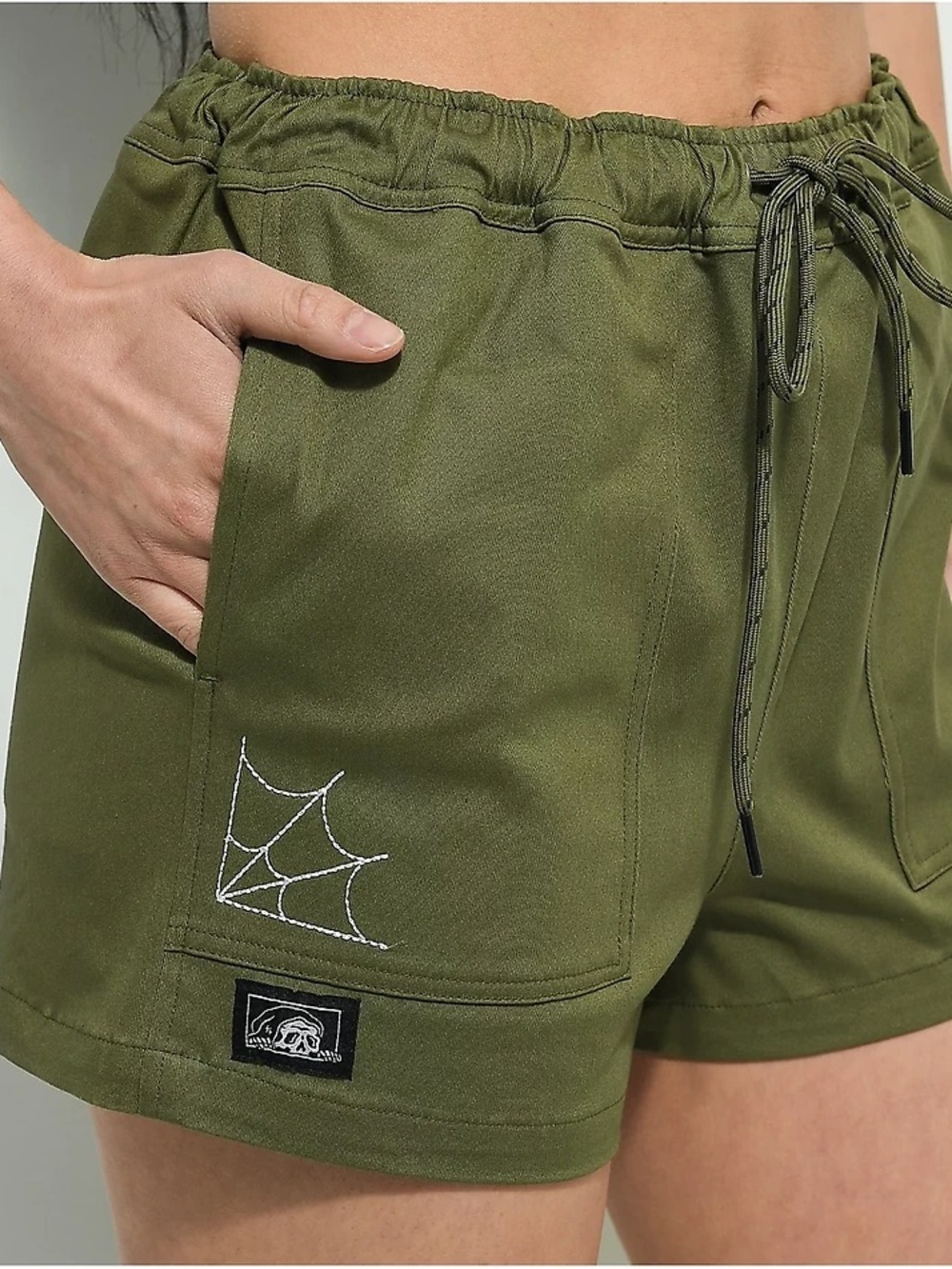 Lurking Class | Spiderweb Green Shorts